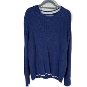 Faherty Blue Knit Sweater Size XL